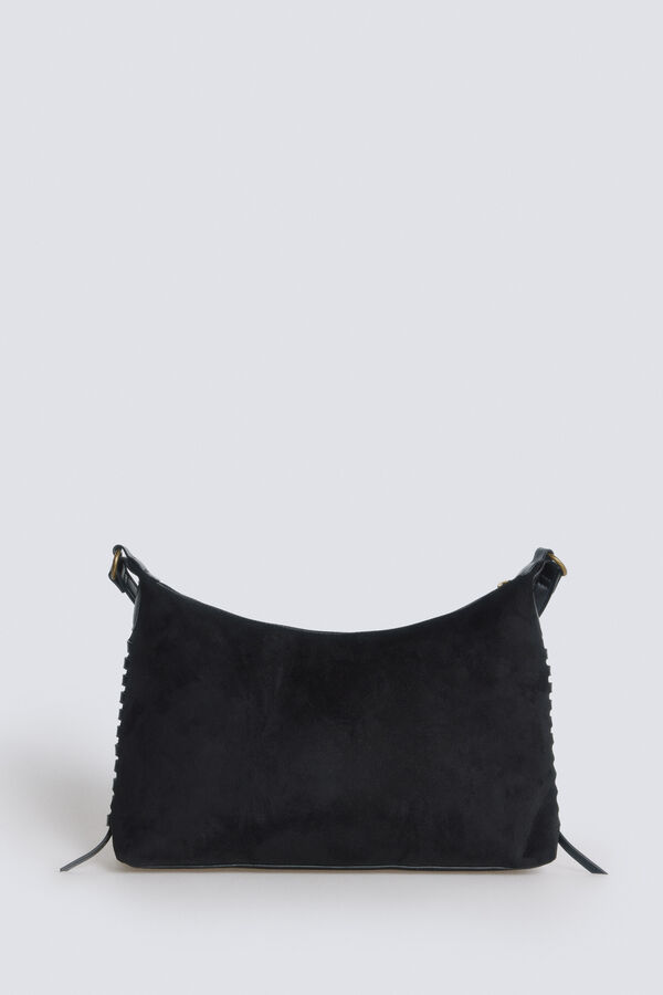 Springfield Mala tote bag efeito camur&ccedil;a preto