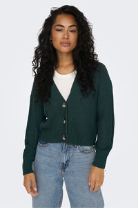 Only Casaco de malha fecho de bot&otilde;es