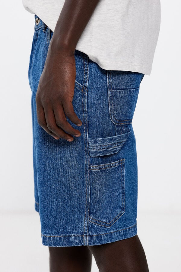 Springfield Jeans-Bermudas Regular Fit azulado