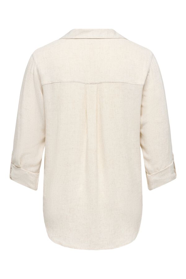 Only Carmakoma Camisa fluida talla grande beige