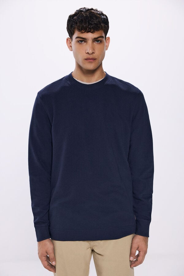 Springfield long sleeve t-shirt with cuffs blue