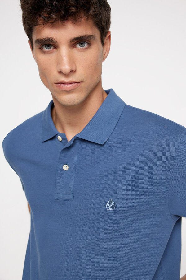 Springfield Basic-Poloshirt Piqué Regular Fit blau
