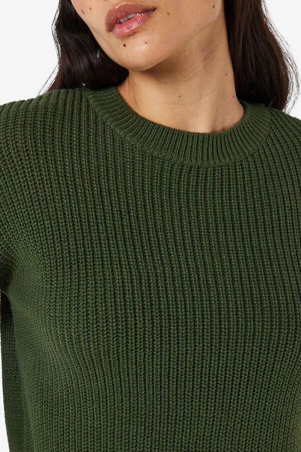 Noisy May Round neck knit jumper green