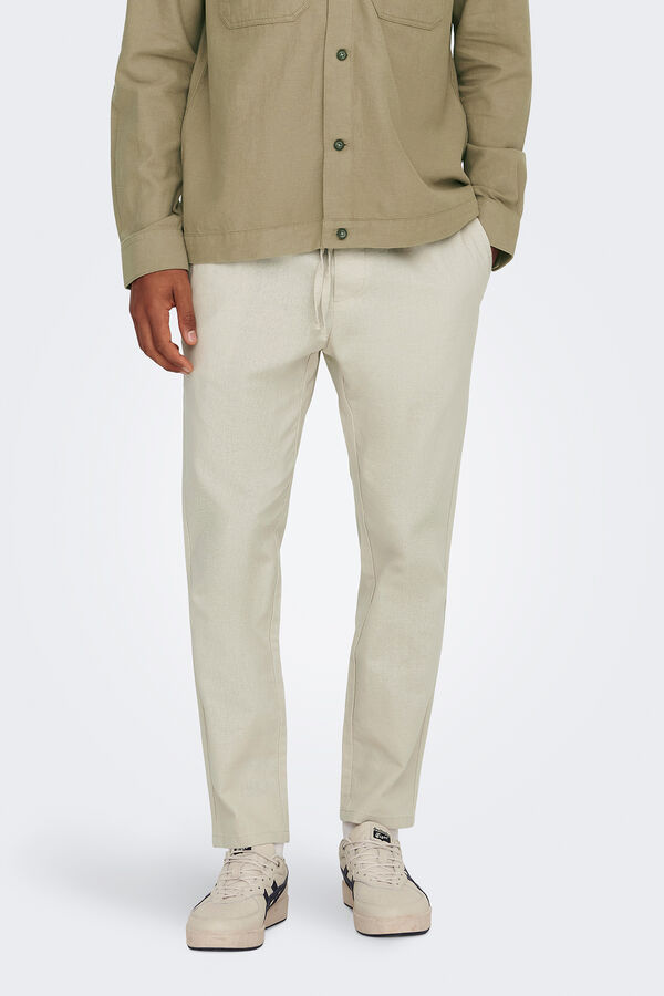 Only & Sons Men's slim fit stockings waist joggers grey