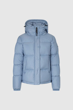 Springfield Quilted hooded puffer jacket  blue