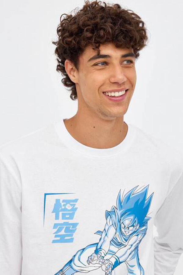 Inside Camiseta Estampado Goku blanco