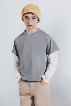 Springfield Kids Camiseta manga comprida masculina de manga dupla