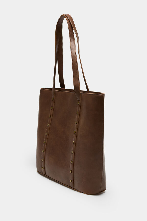 Springfield Studded shopper bag nude