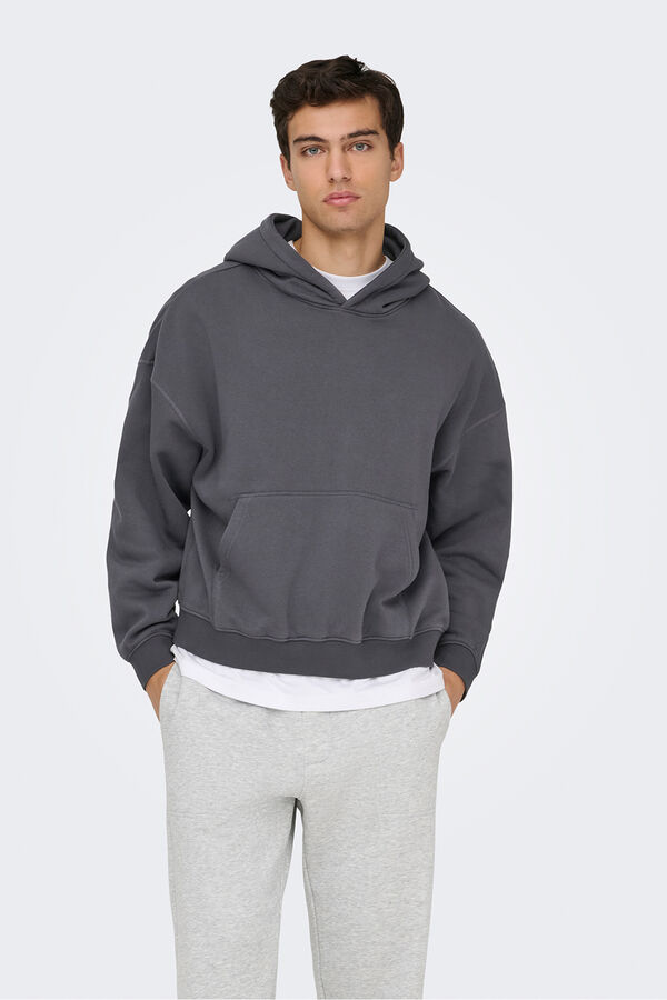 Only & Sons Sudadera con capucha. gris