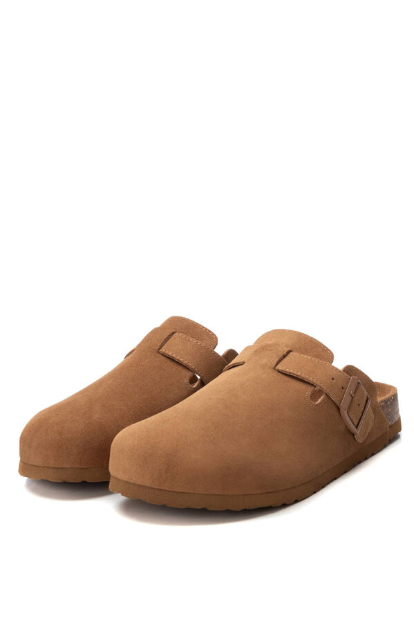 XTI Split leather bio clogs brown