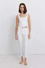 Springfield Kick flare jeans white