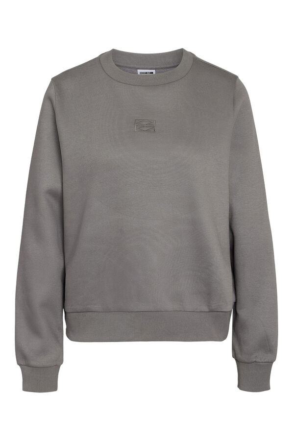 Noisy May sudadera bordado marca gris