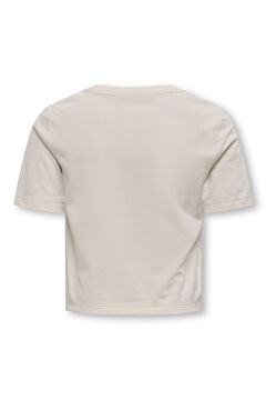 Only Girls T-shirt com cora&ccedil;&atilde;o para menina