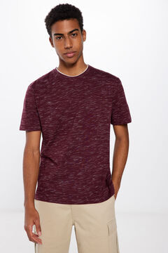 Springfield Double layer textured T-shirt red