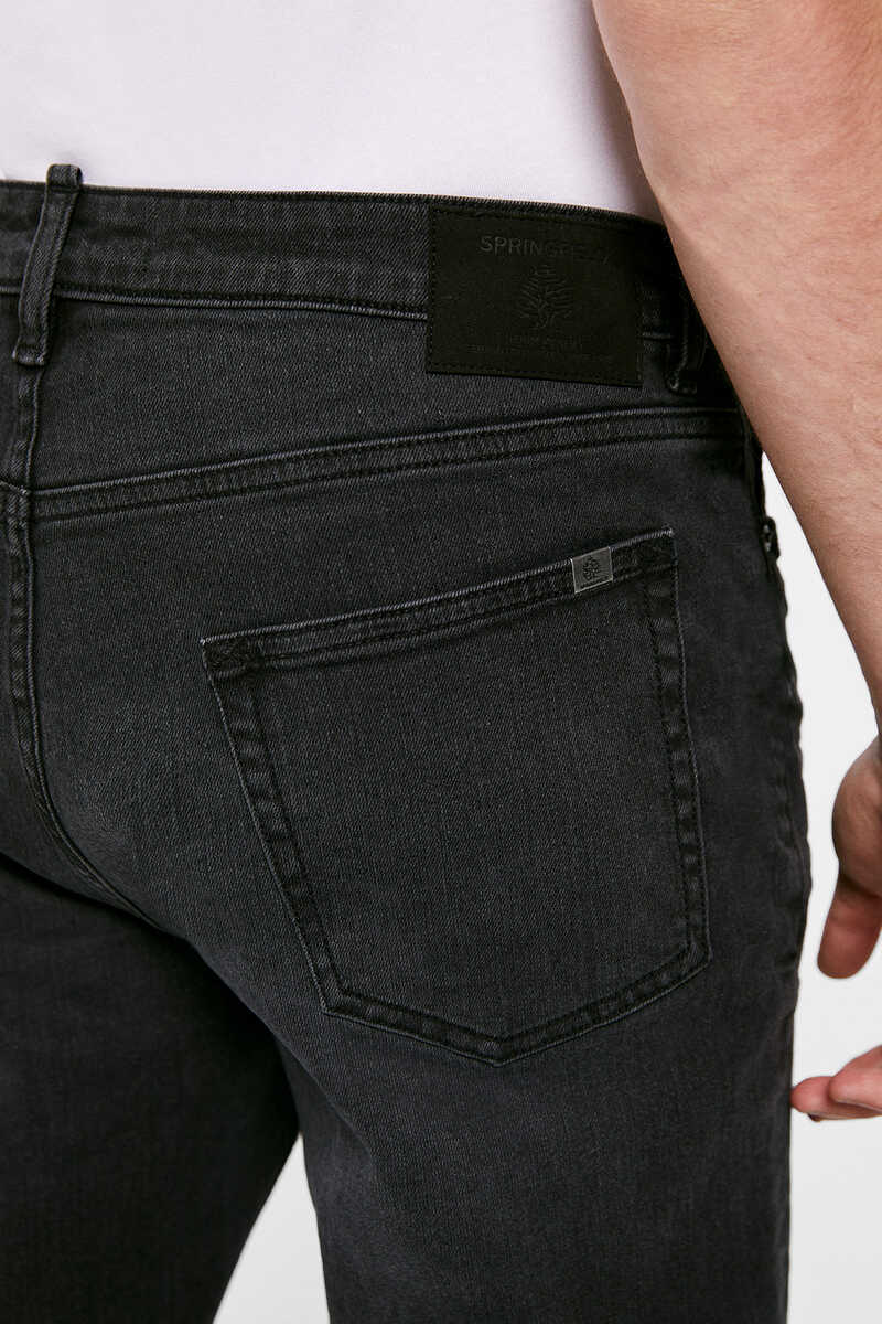Springfield Jeans slim léger noir lavé demi gris