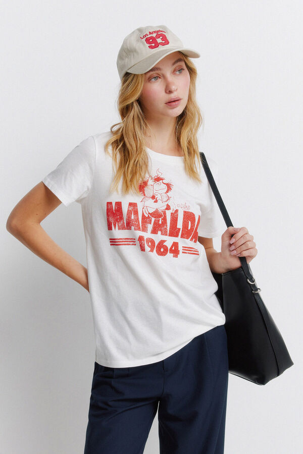 Springfield T-shirt Mafalda white