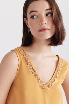 Springfield Embroidered neckline vest top
