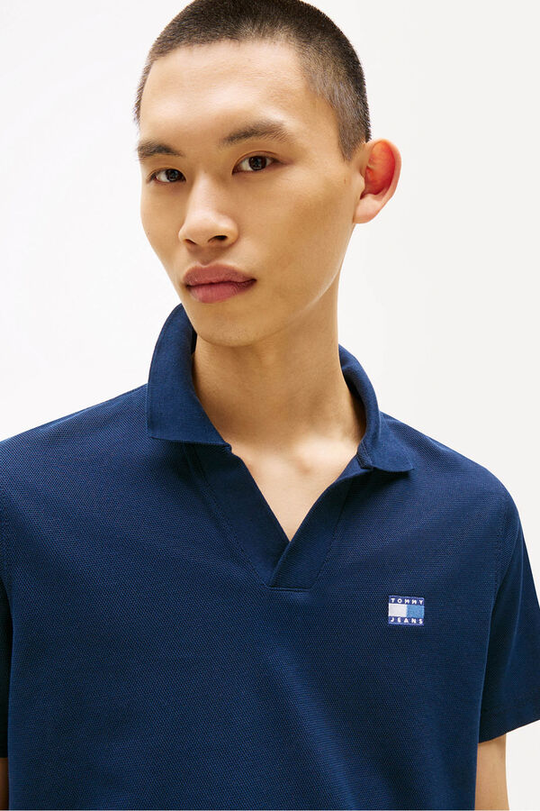 Tommy Jeans Men's short sleeve polo shirt blue