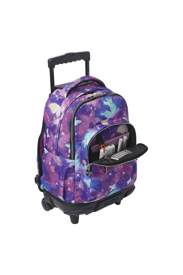 Totto Mochila Renglones Glitter morado/lila
