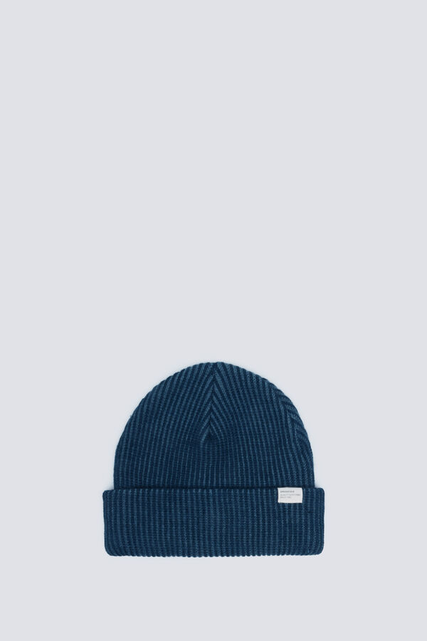 Springfield beanie ribbed beanie hat blue