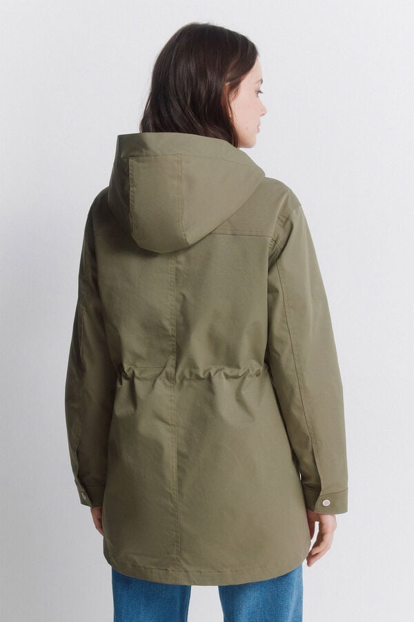 Springfield Hooded water-repellent parka beige