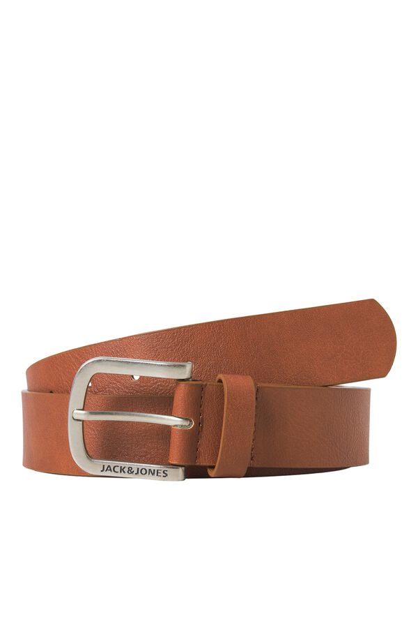 Jack & Jones 100% leather belt nude