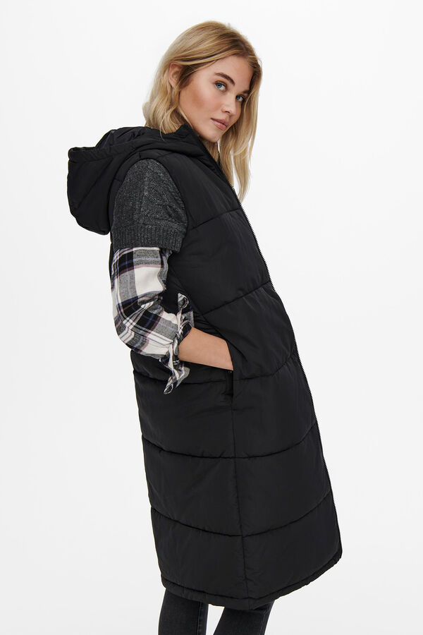 Springfield Quilted gilet with hood black