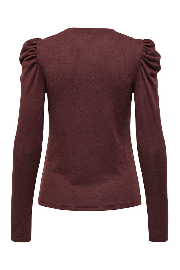 JDY Camiseta manga larga marr&oacute;n