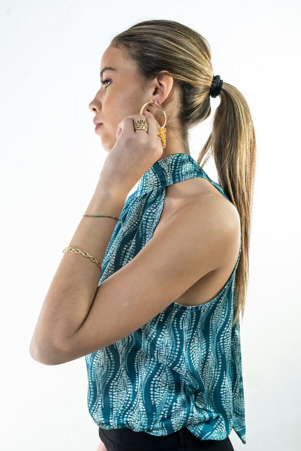 Cul Sac Camisa gola halter verde