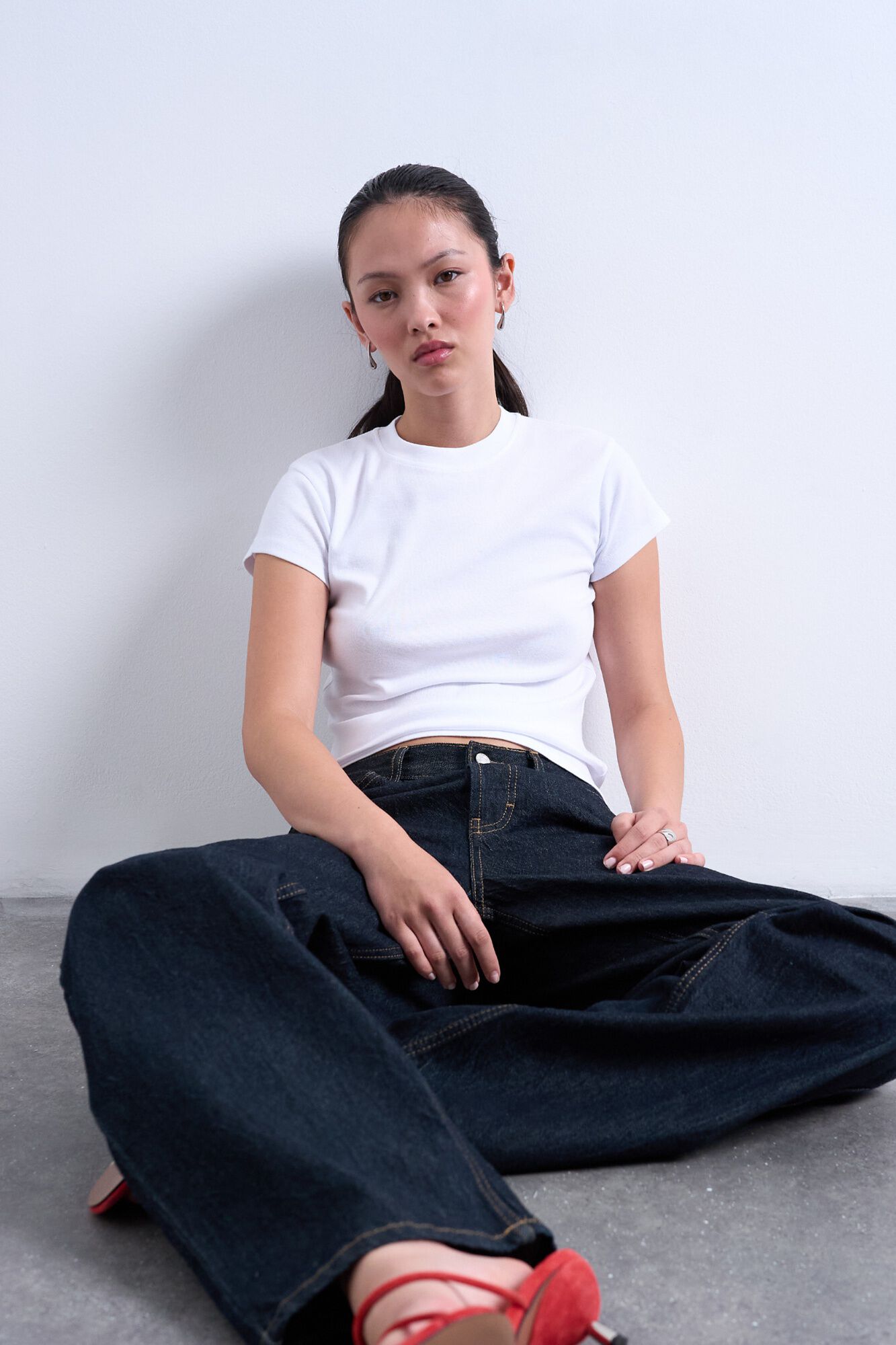 Topshop T-shirt de manga curta em algod&atilde;o