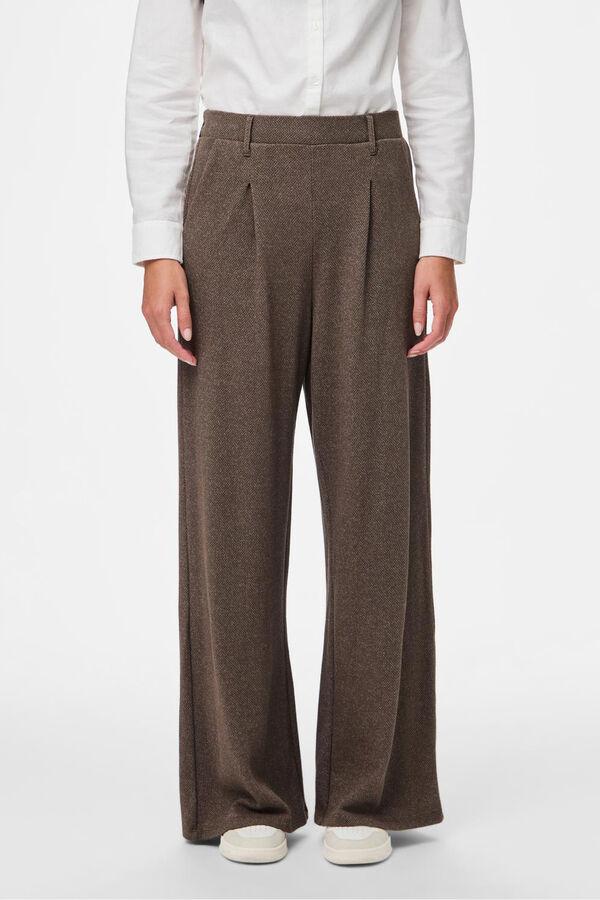 Pieces Wide pleated trousers Siva