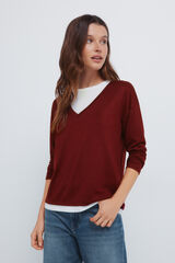 Springfield Combined V neck T-shirt printed