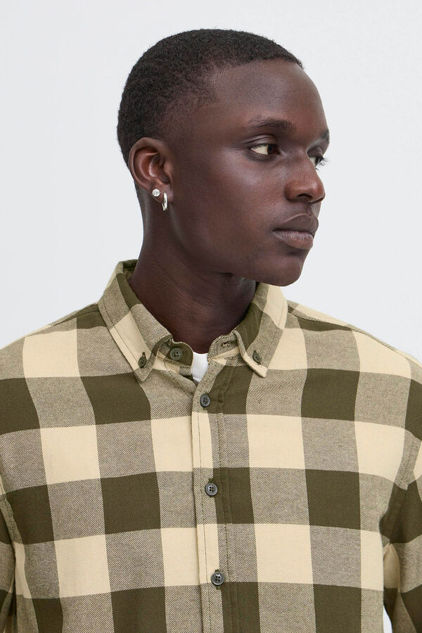 Blend Camisa Manga Larga kaki