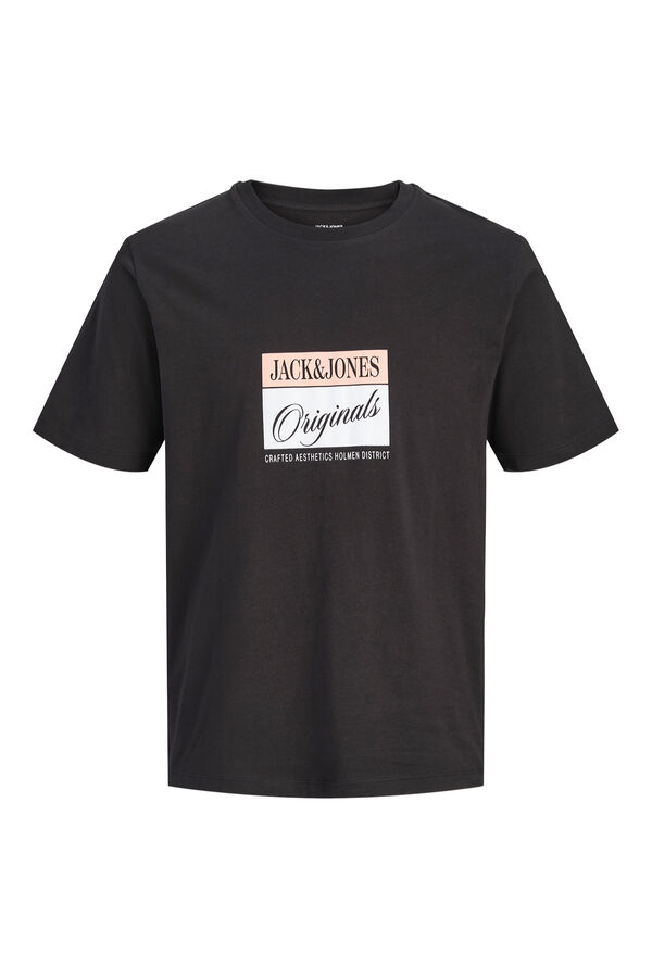 Jack & Jones PLUS Printed short sleeve T-shirt black