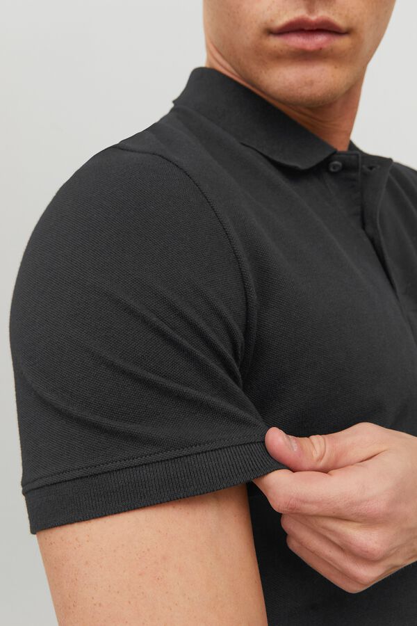 Jack & Jones Piqu&eacute; slim fit polo shirt black