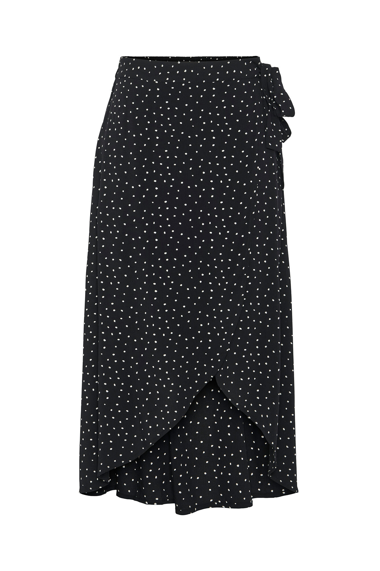 Pieces Falda midi cruzada con lazada