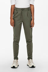 Only Pantal&oacute;n largo recto cintura alta el&aacute;stica gris