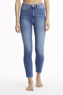 Springfield High Rise Skinny Ankle Jeans bluish