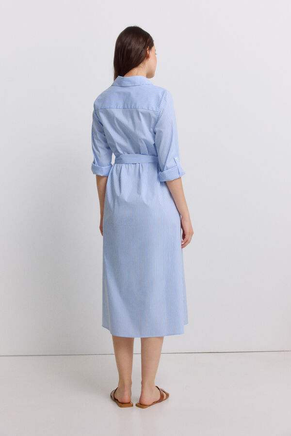 Springfield Striped shirt dress blue