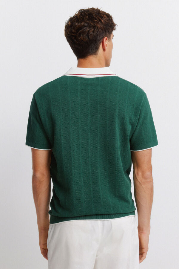 Springfield Polo desportivo com contraste verde