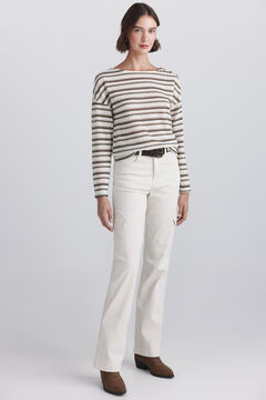 Springfield Striped shoulder buttons jumper