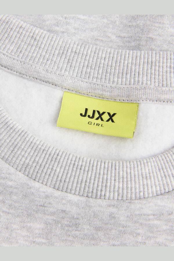 Jack & Jones Girl Print round neck sweatshirt grey