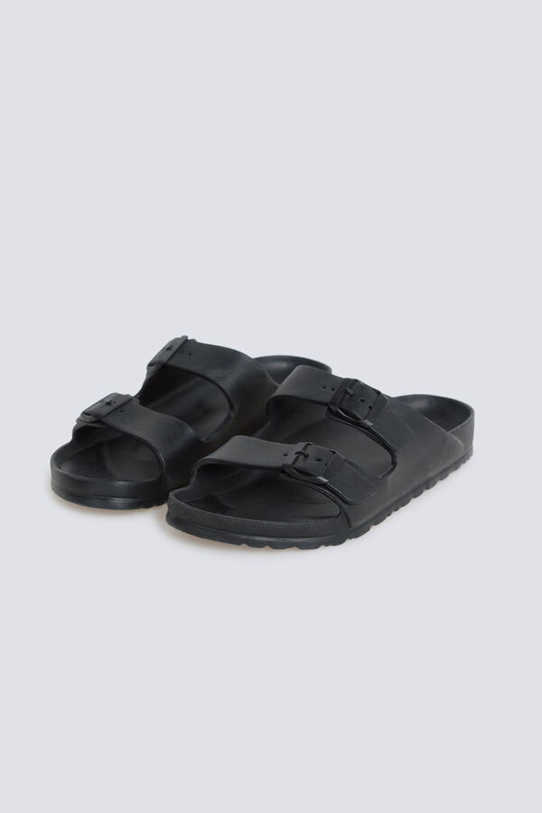 Springfield Rubber buckle sandal black