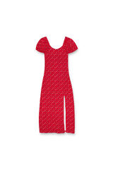 Inside Short sleeve midi dress red