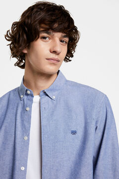 Springfield Camisa pinpoint color blue