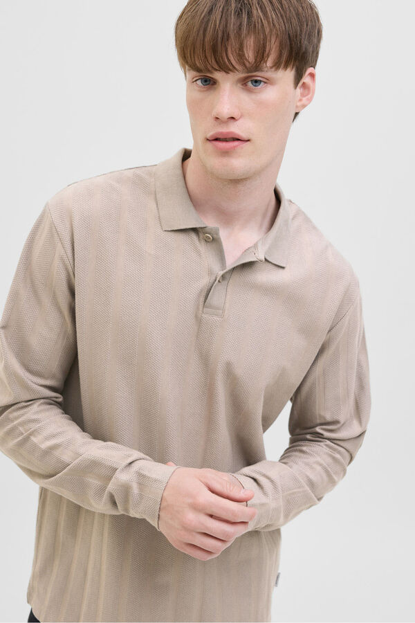 JJ REBEL long sleeve polo shirt grey