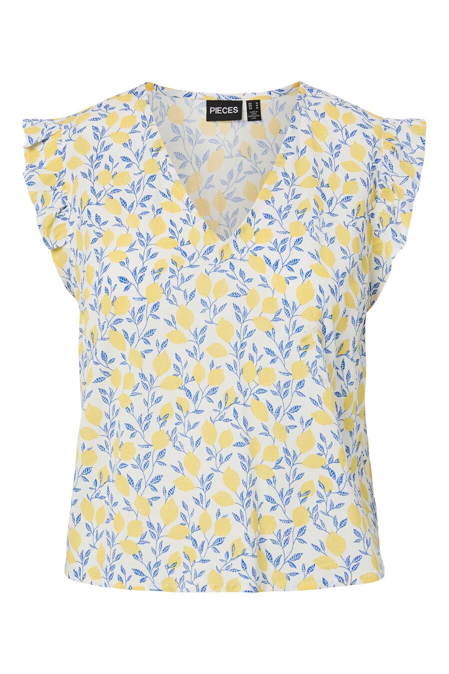 Top fluido estampado sin mangas