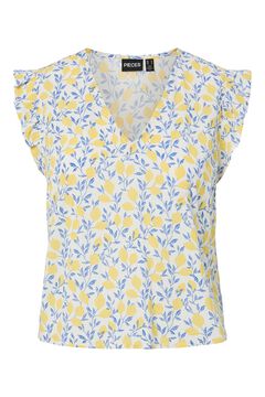 Pieces Top fluido estampado sem mangas