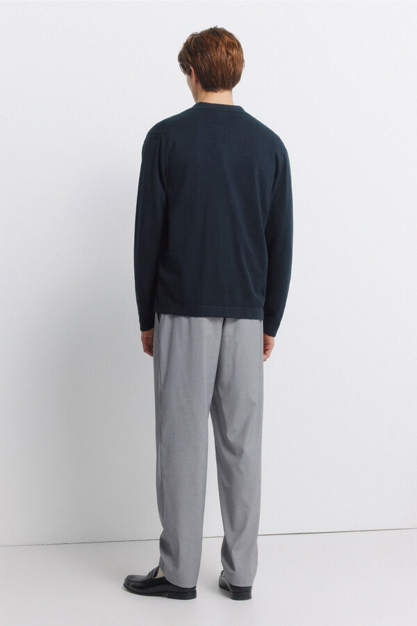 Springfield Ravne pantalone opu&scaron;tenog kroja Siva