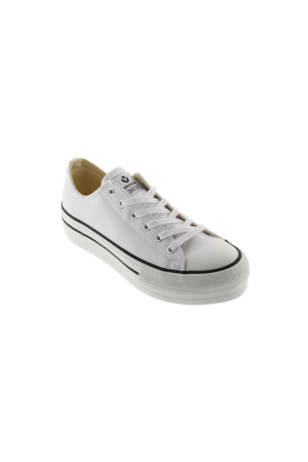 Springfield Victoria faux leather basketball sneakers white